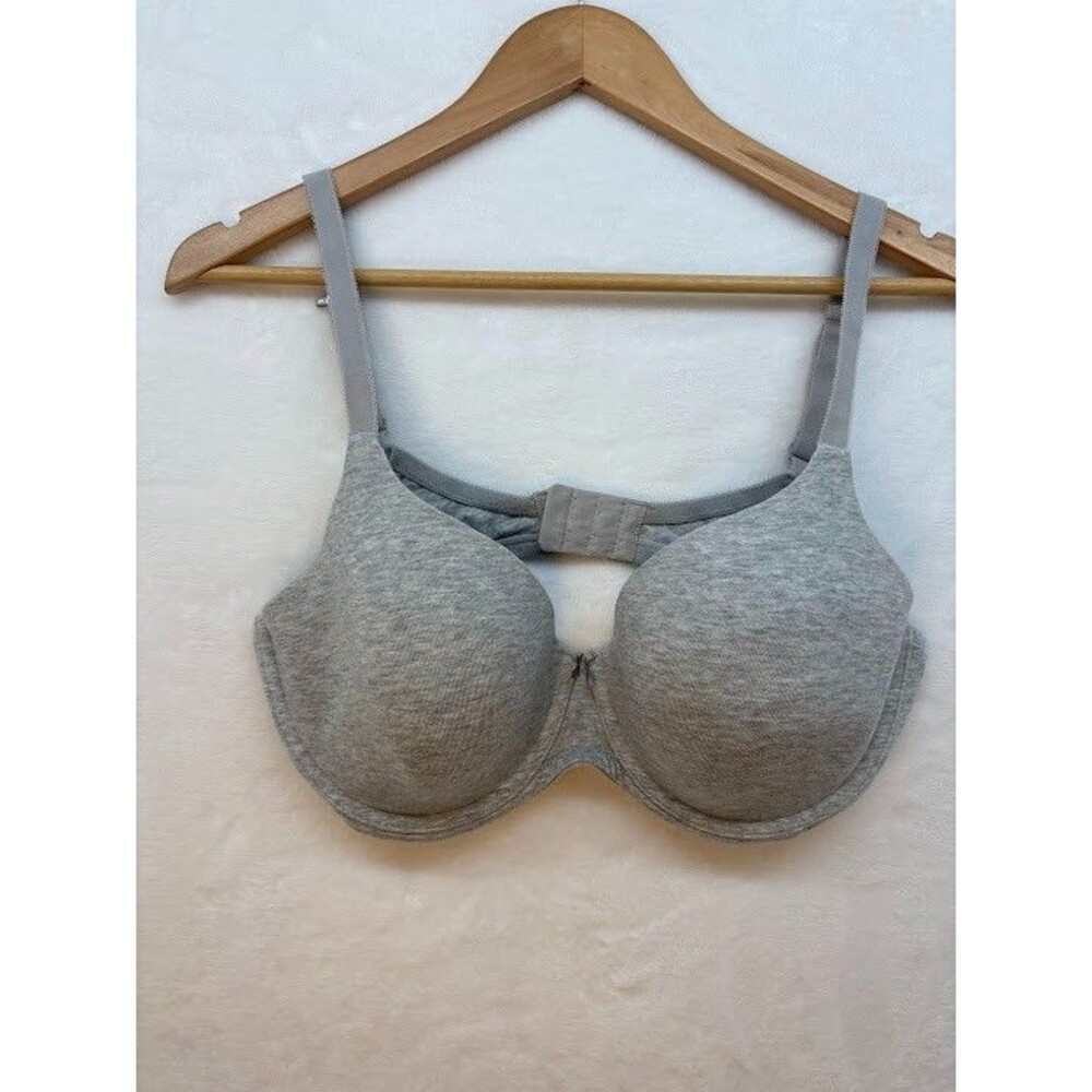 Ambrielle Bra Size 40 C Lightly Lined Full Coverage Gray Knit Underwire